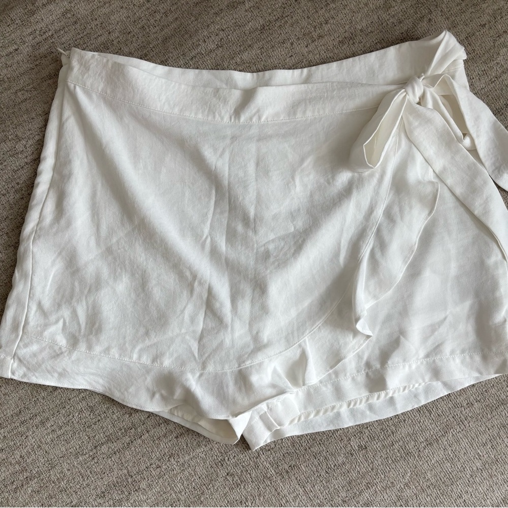 Naked Zebra White Women's Skort with Tie Detail